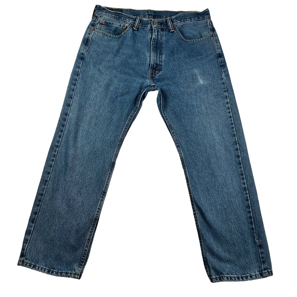 Levi’s 505 Jeans Men’s 5-Pocket Straight Leg Cotton Denim Button Close Blue 36
